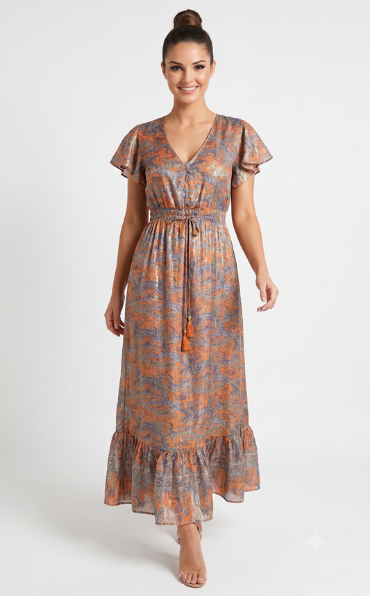VESTIDO BOHO "JARDIN DE PUNTA SAL"