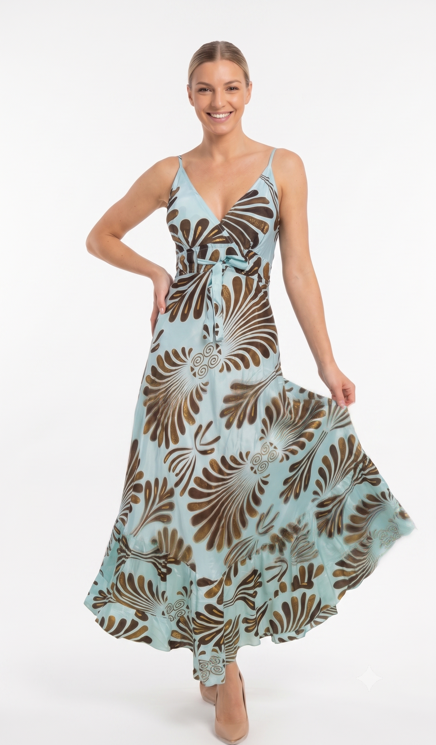 VESTIDO BOHEMIO "BRUNA DE CORAL"