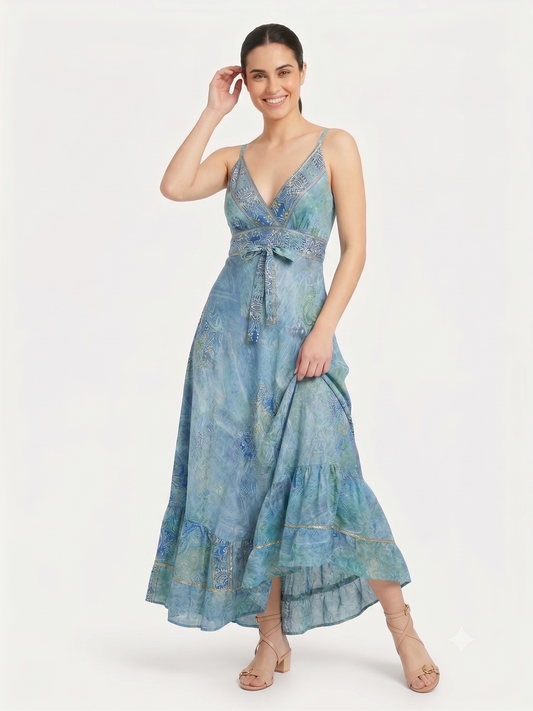 VESTIDO LARGO BOHO "FRESCURA TOTAL"