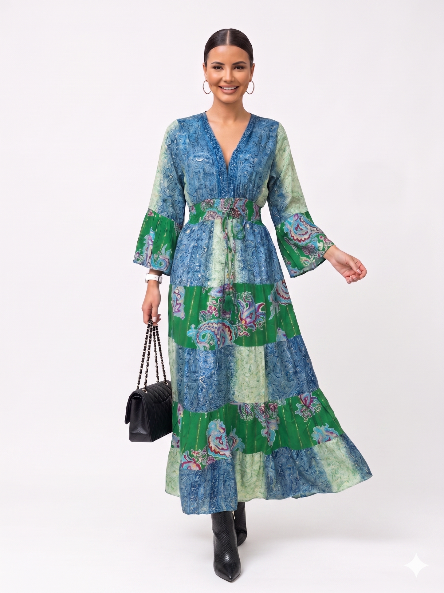 VESSTIDO BOHEMIO "PARAISO FLORALES"