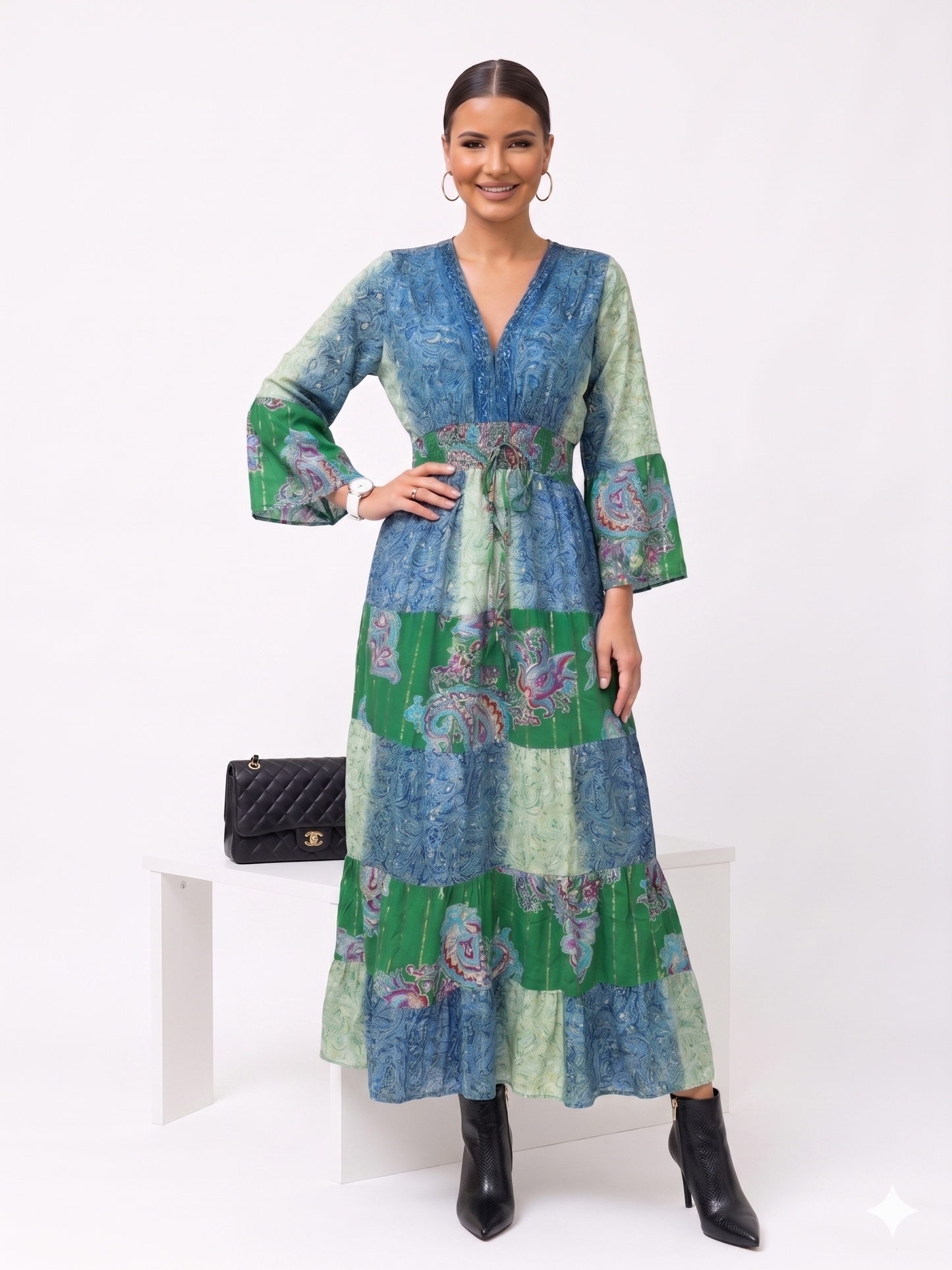 VESSTIDO BOHEMIO "PARAISO FLORALES"