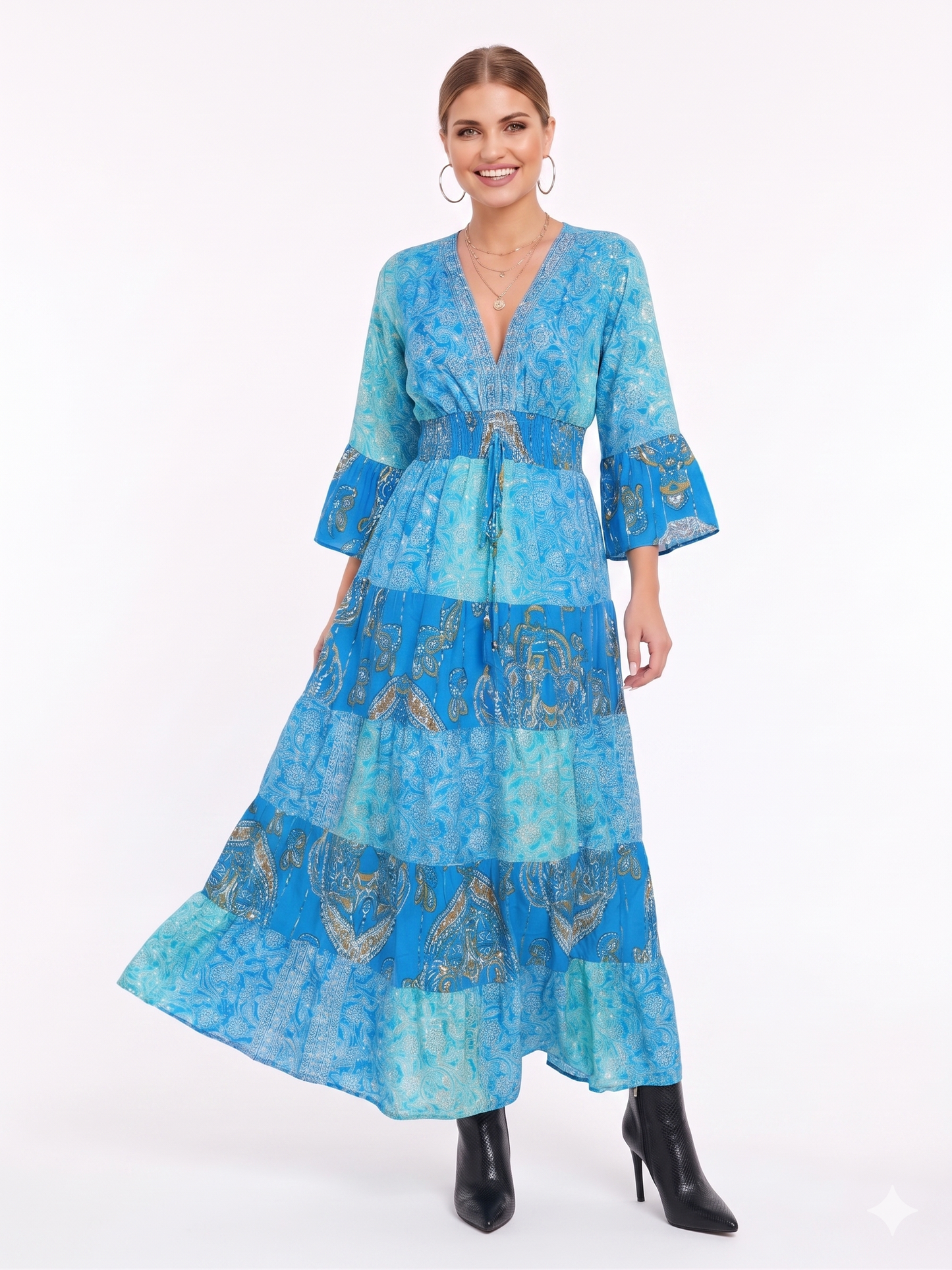 VESTIDO BOHEMIO BOHO "MES DE ENCANTO"