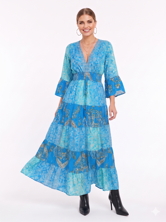 VESTIDO BOHEMIO BOHO "MES DE ENCANTO"