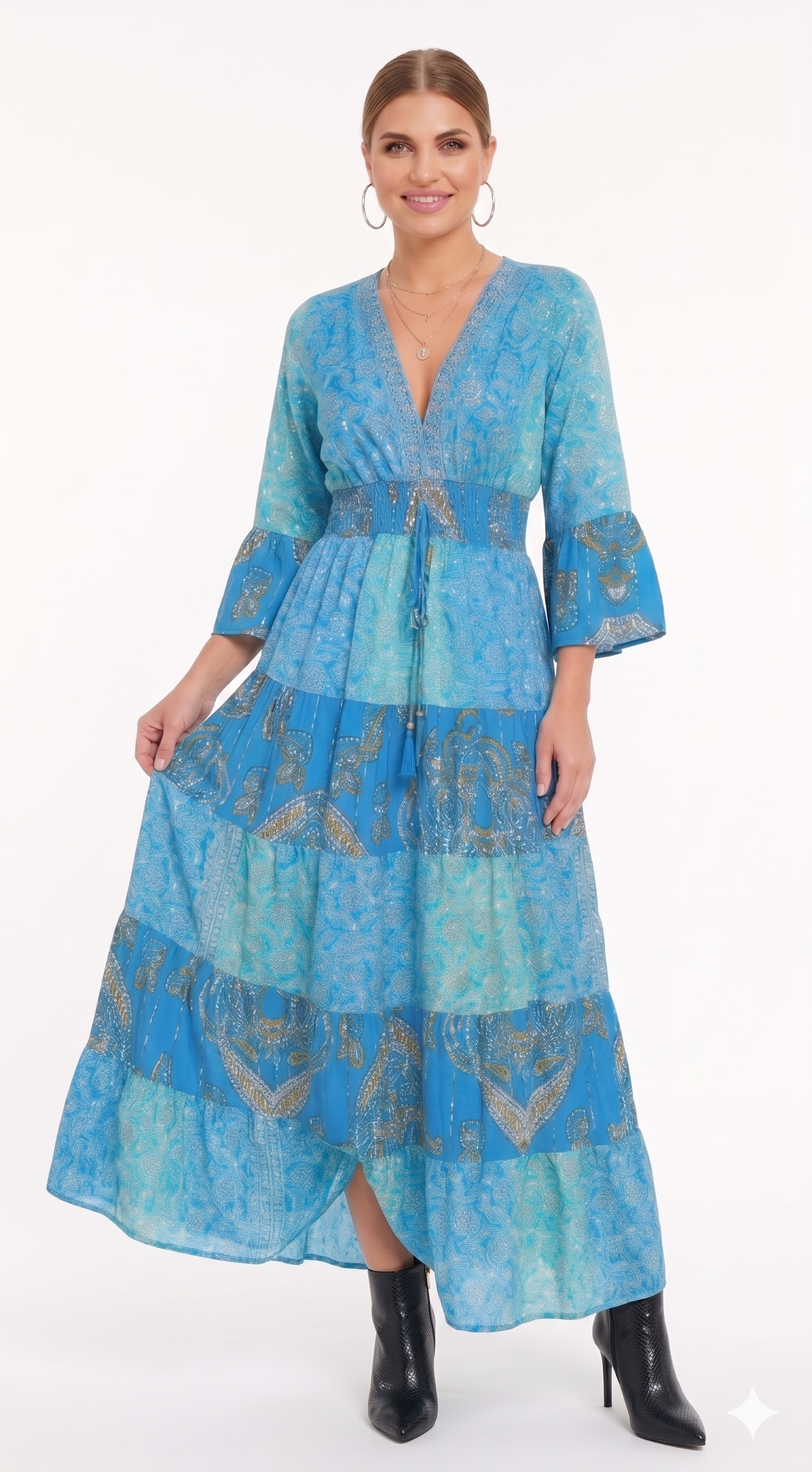 VESTIDO BOHEMIO BOHO "MES DE ENCANTO"