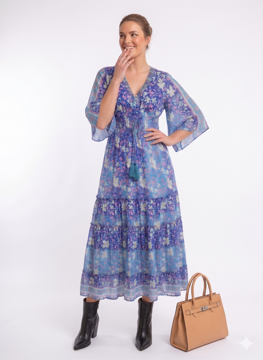 VESTIDO BOHEMIO "MAR DE CORALES"
