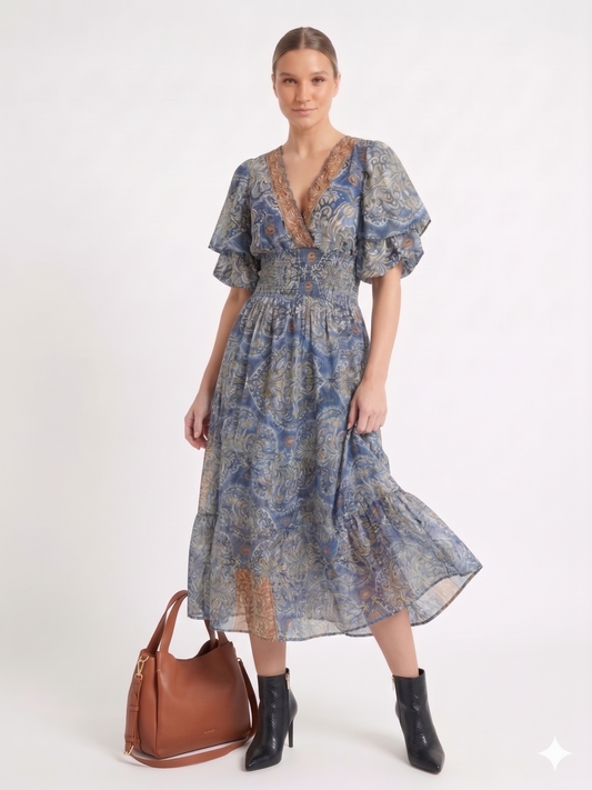 VESTIDO BOHEMIO "SOL DE ARENA"