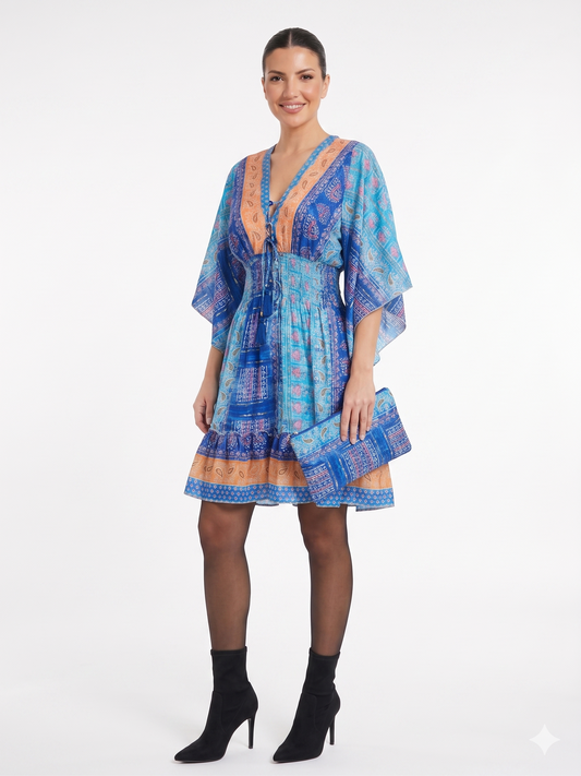 VESSTIDO BOHEMIO "PARAISO FLORALES"