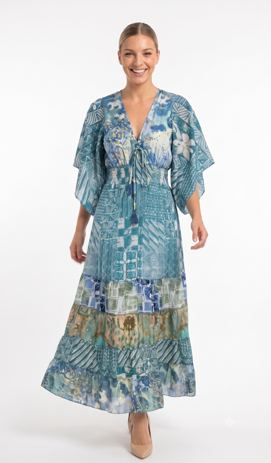 VESTIDO LARGO BOHO "NUBE ENCANTADA"