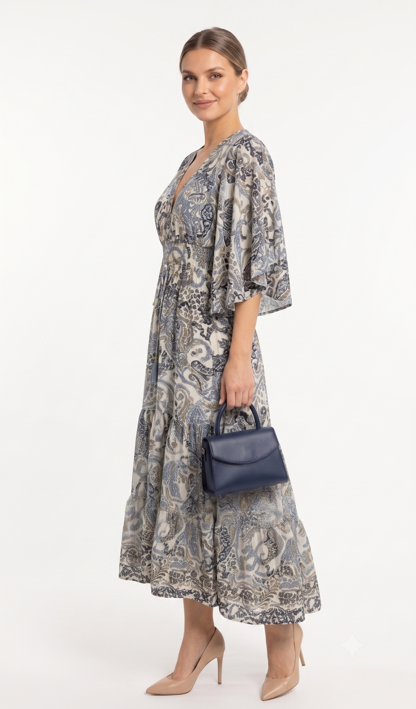 VESTIDO LARGO BOHEMIO "BRISA DORADA"