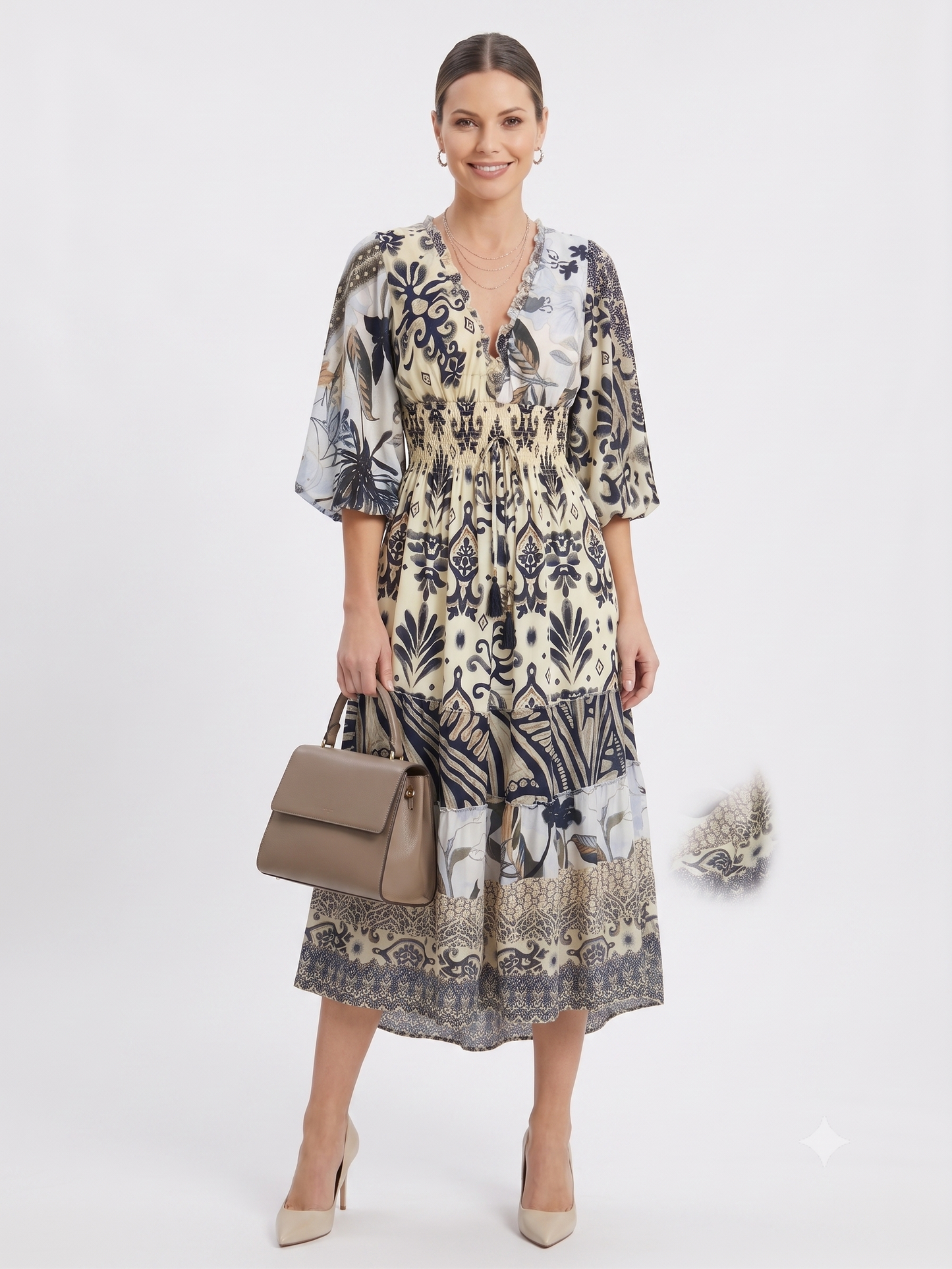 VESTIDO BOHEMIO "AMANECER TROPICAL"