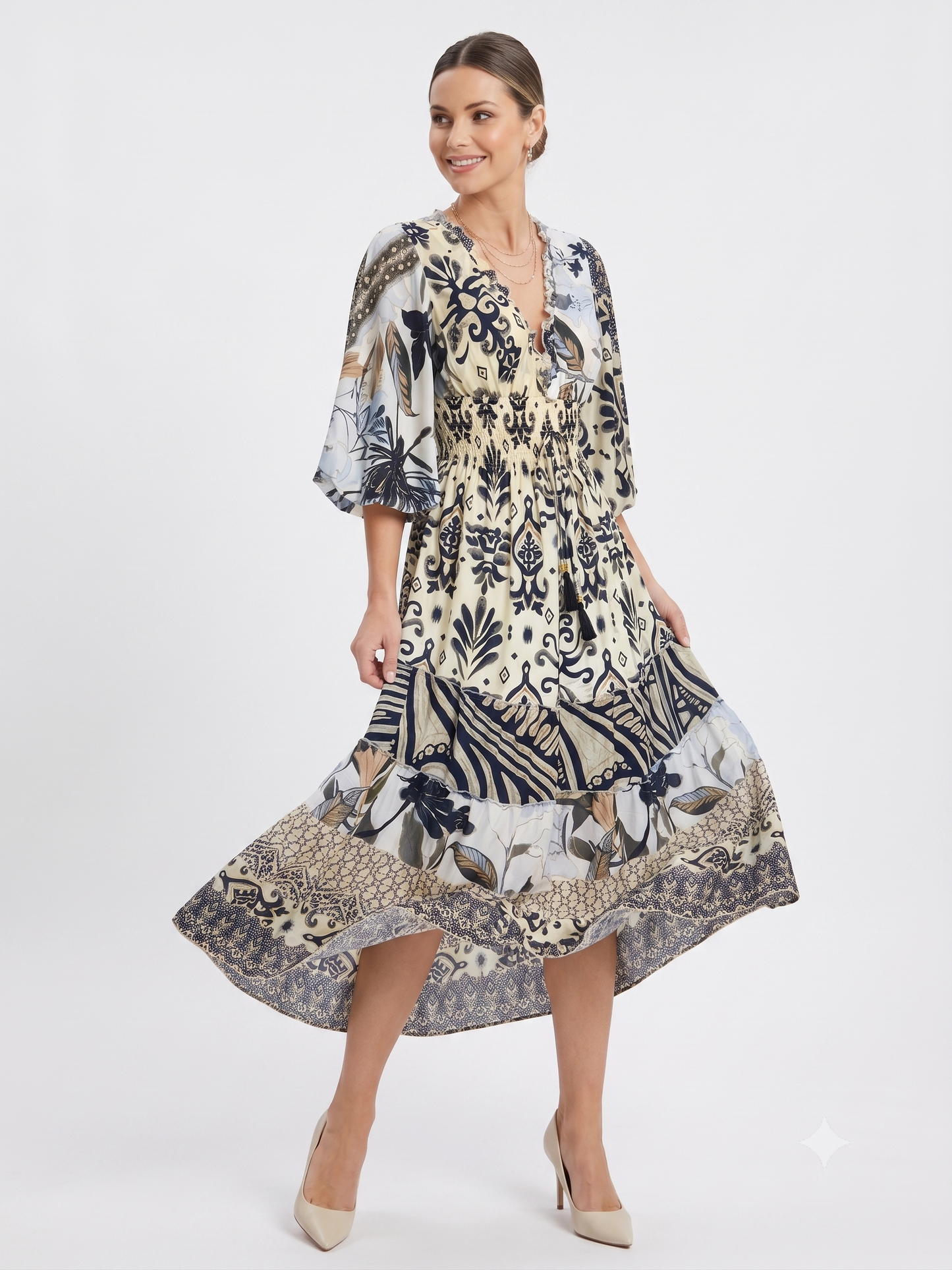 VESTIDO BOHEMIO "AMANECER TROPICAL"