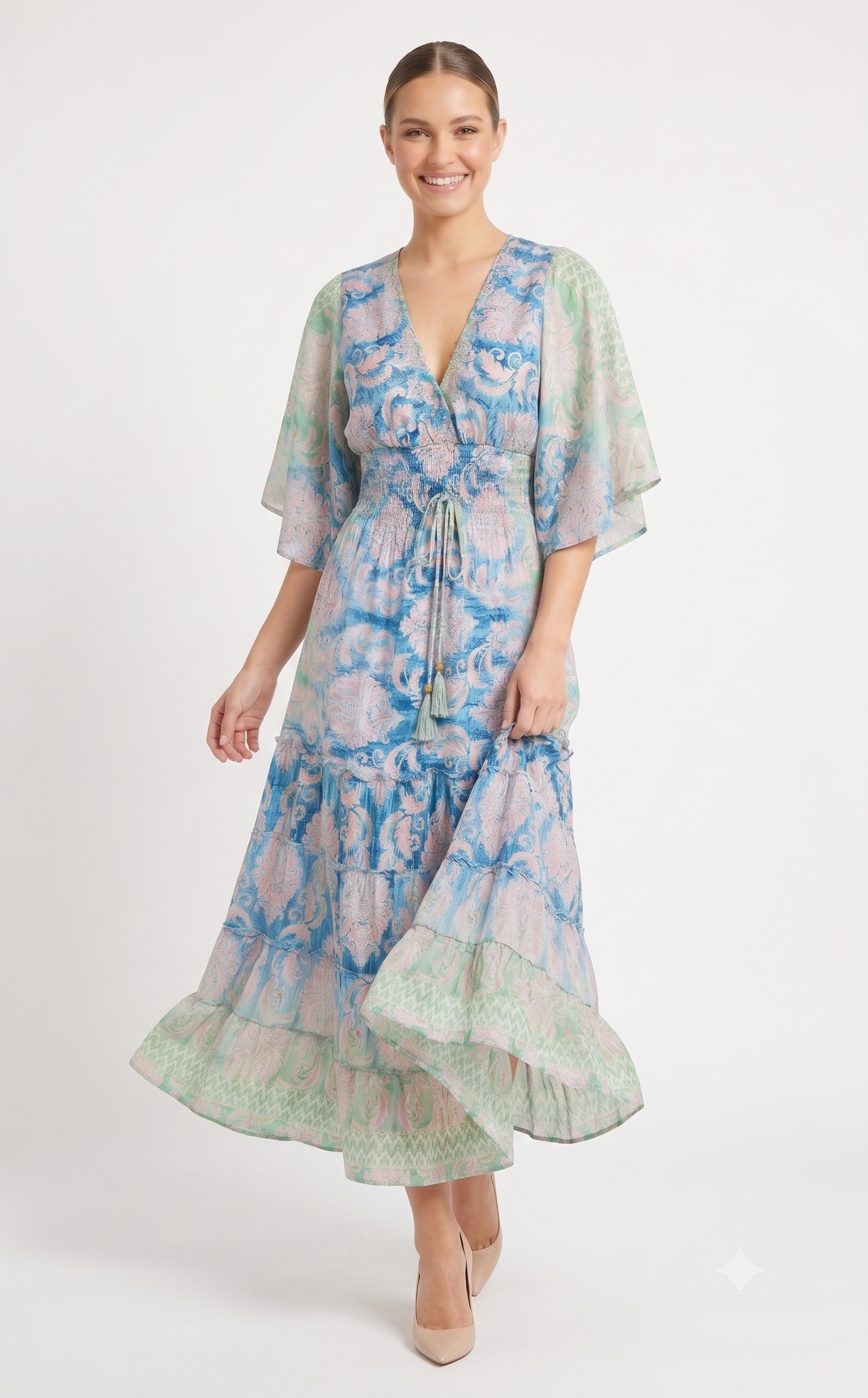 VESTIDO LARGO BOHEMIO "JARDIN DE VERANO"