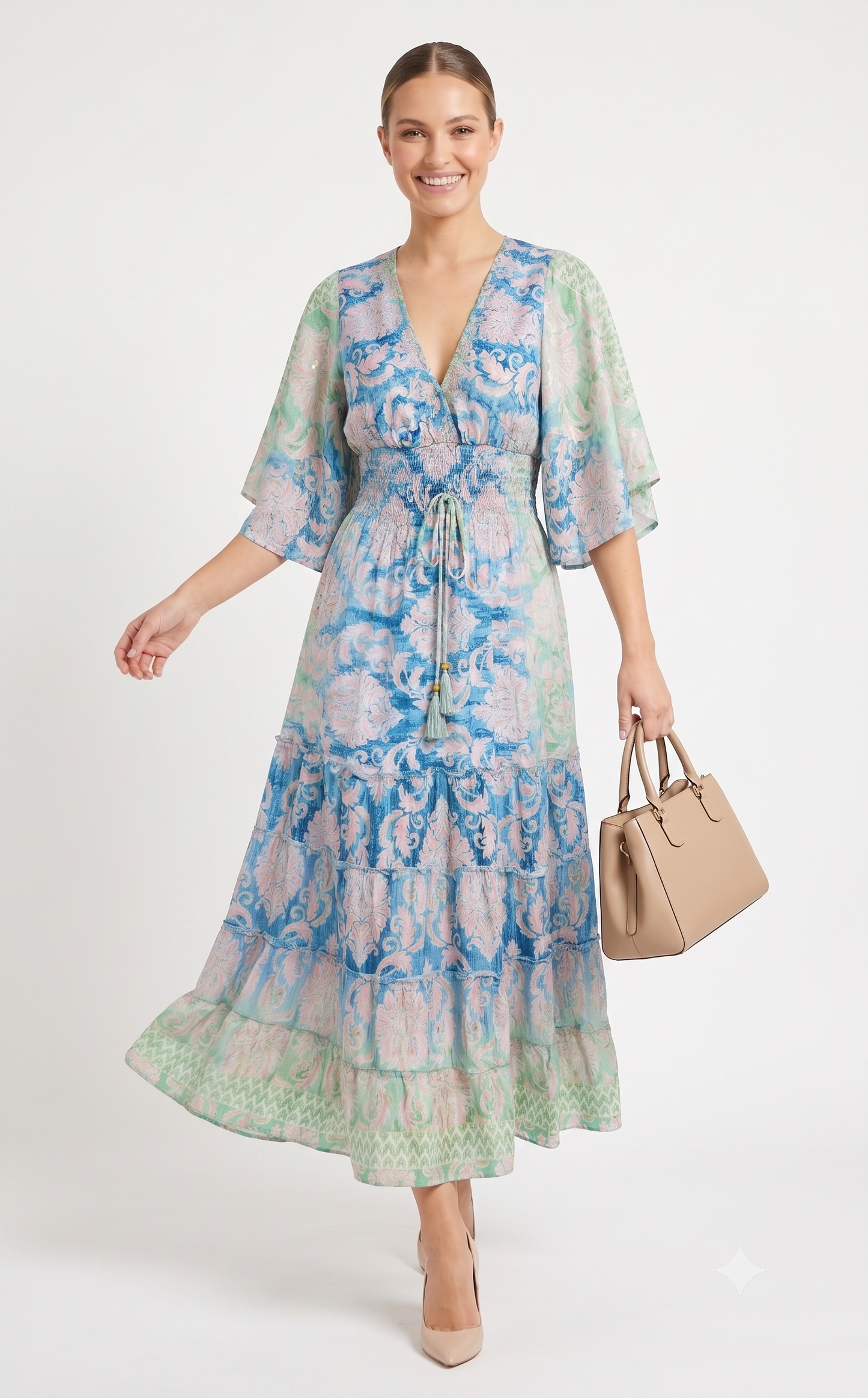 VESTIDO LARGO BOHEMIO "JARDIN DE VERANO"