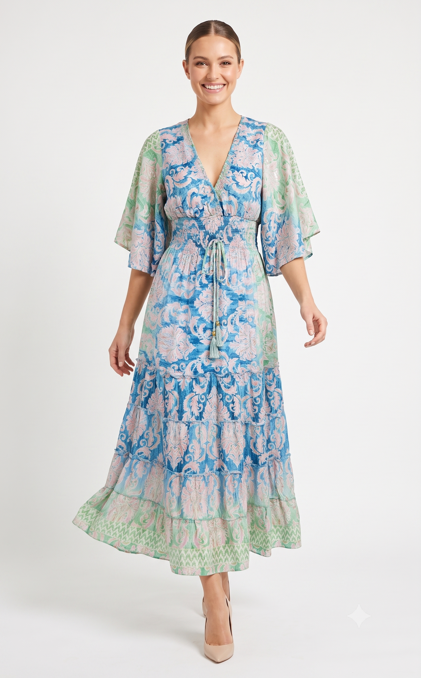 VESTIDO LARGO BOHEMIO "JARDIN DE VERANO"