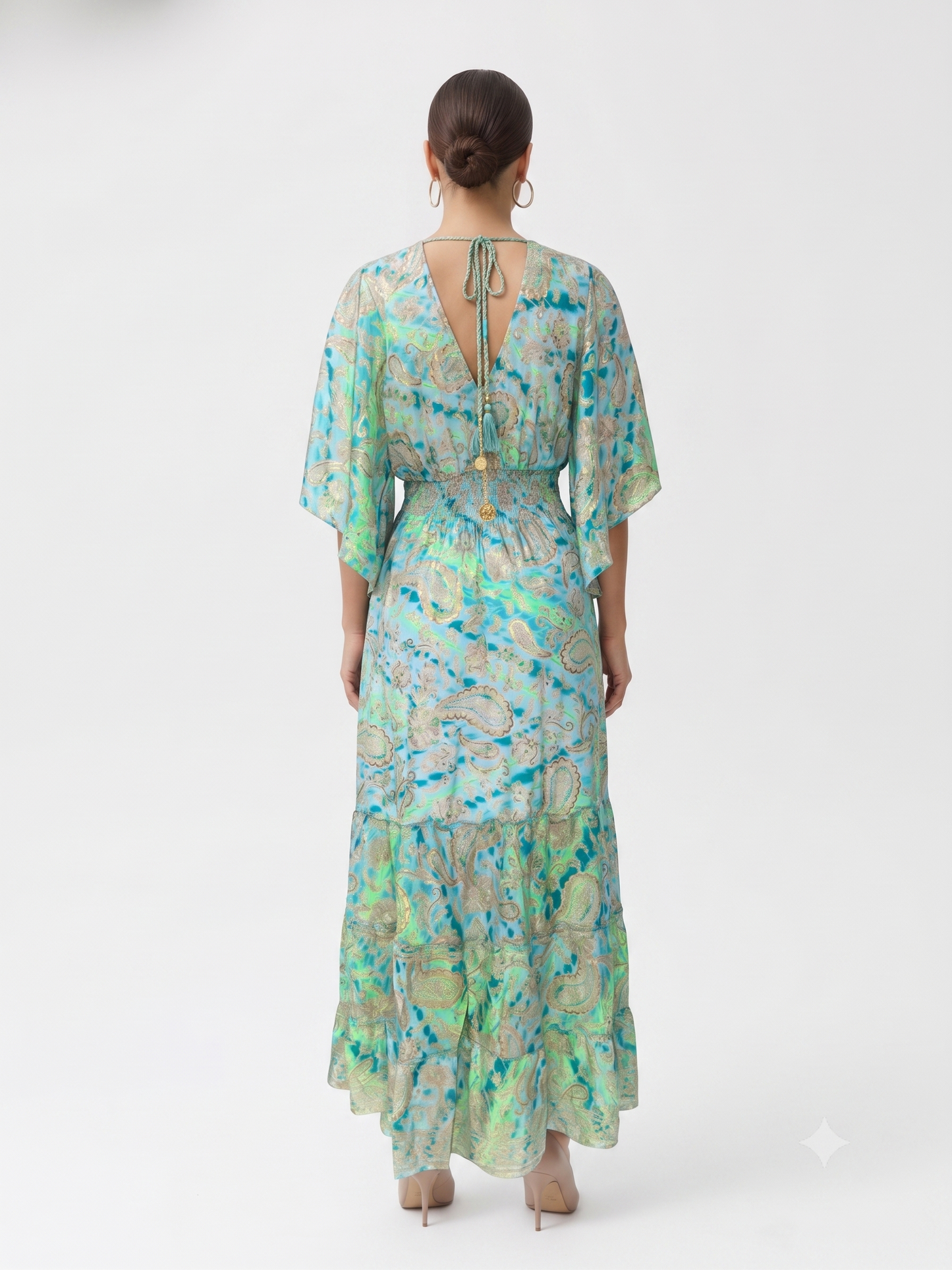 VESTIDO LARGO BOHO "TARDE MEDITERRANEA"