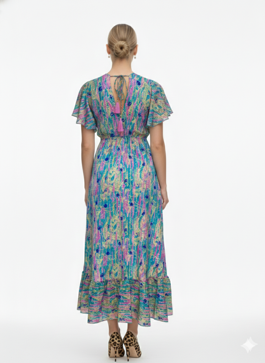 VESTIDO BOHEMIO"FLOR DEL PACIFICO"