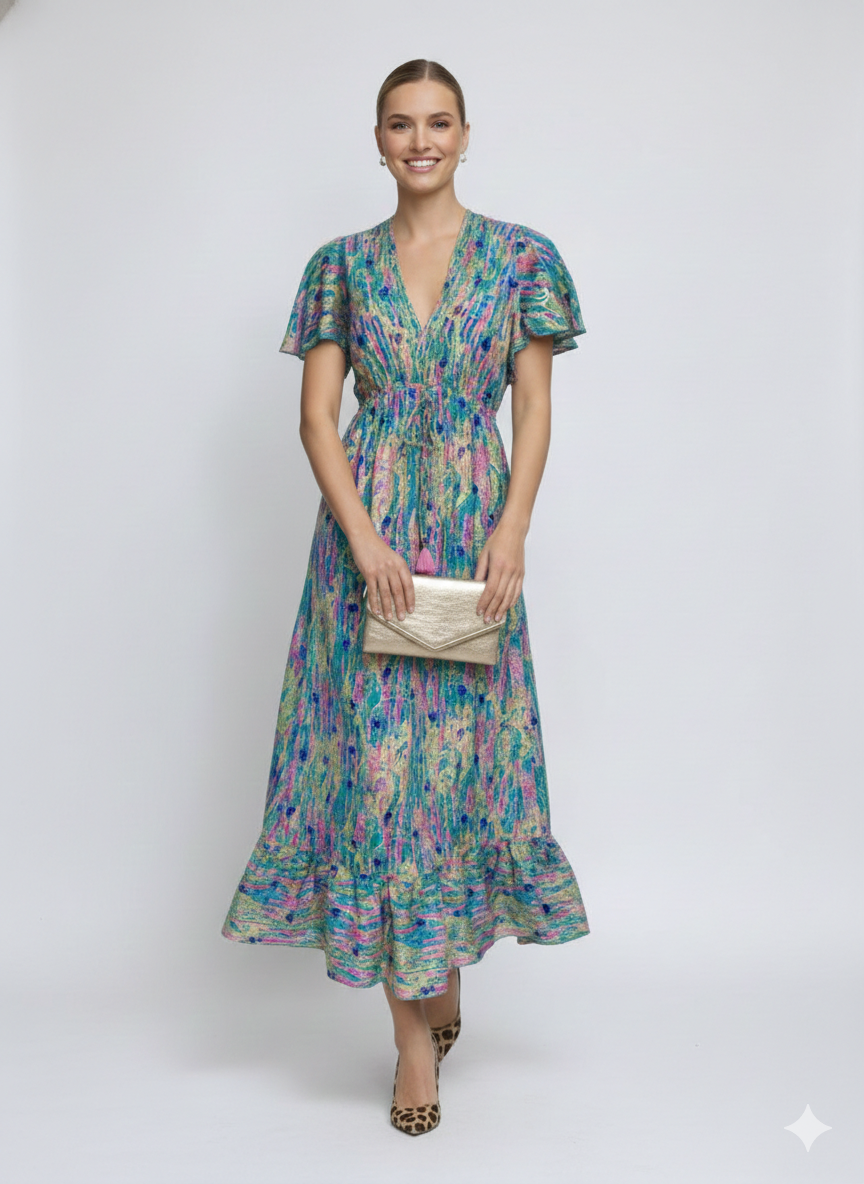 VESTIDO BOHEMIO"FLOR DEL PACIFICO"