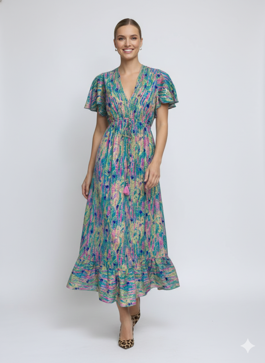 VESTIDO BOHEMIO"FLOR DEL PACIFICO"