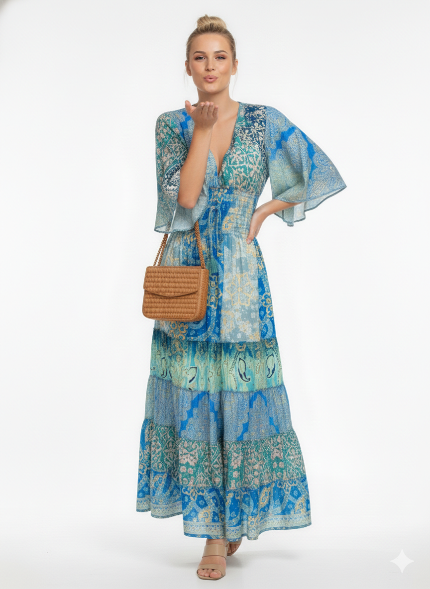 VESTIDO BOHEMIO"ATARDECER BOHEMIO"