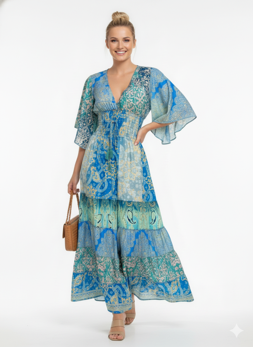 VESTIDO BOHEMIO"ATARDECER BOHEMIO"