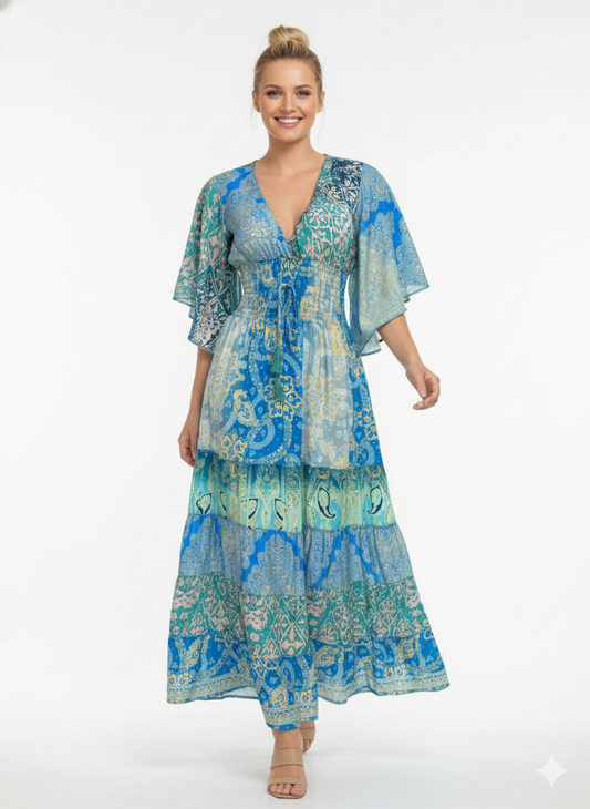 VESTIDO BOHEMIO"ATARDECER BOHEMIO"