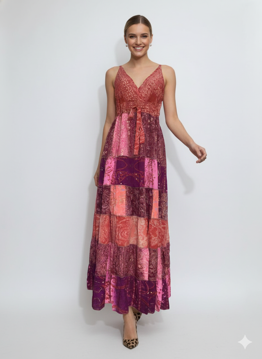 VESTIDO LARGO CHIC "ENCANTO ATARDECER"