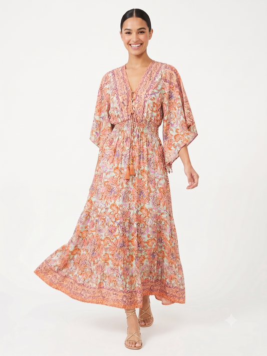 VESTIDO BOHEMIO "AMANECER DE PERLA"