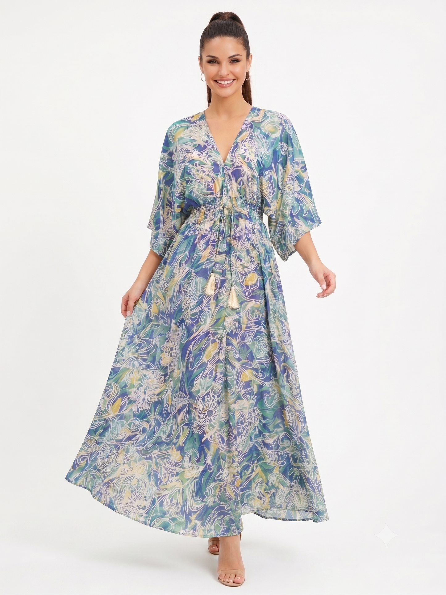 VESTIDO BOHEMIO "LUNA DE COSTA VERDE"