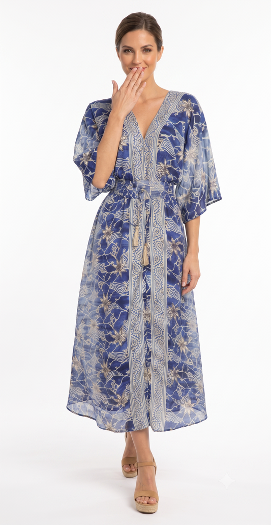 VESTIDO LARGO BOHO "COSTA ESMERALDA"