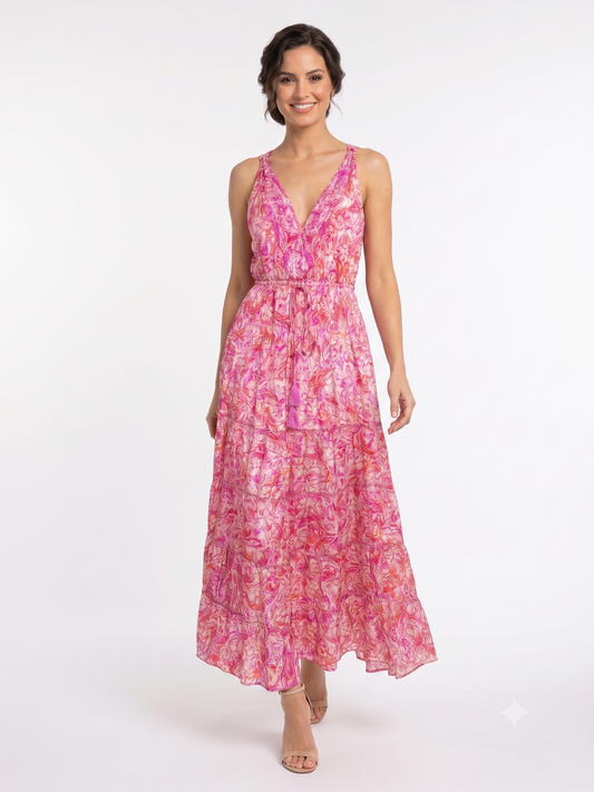 VESTIDO LARGO BOHO "AMANECER CALIDO"