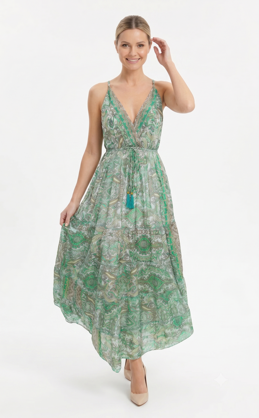 VESTIDO BOHEMIO CHIC "PERLA DEL SOL"