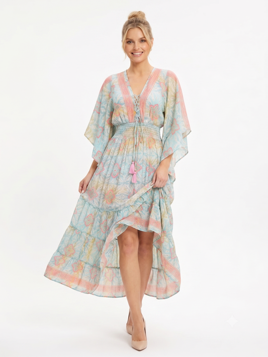VESTIDO LARGO BOHEMIO "SOMBRA DE COCO II"