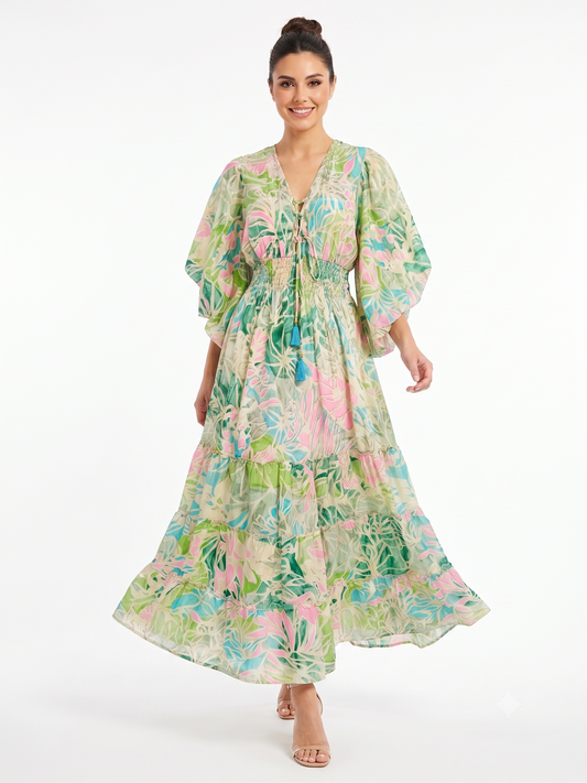 VESTIDO BOHO CHIC "ENCANTO BOHEMIO"