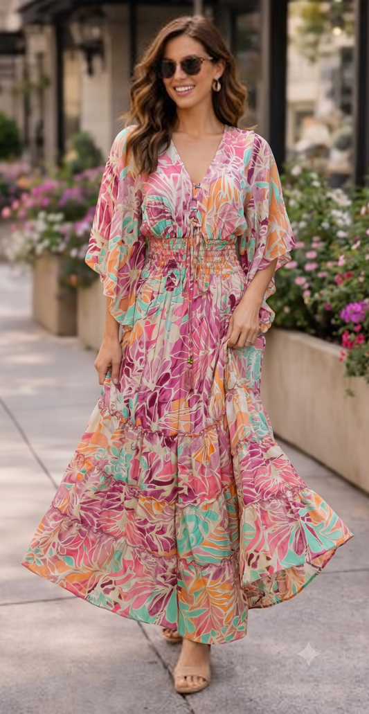VESTIDO LARGO BOHO "PLAYA SERENA"