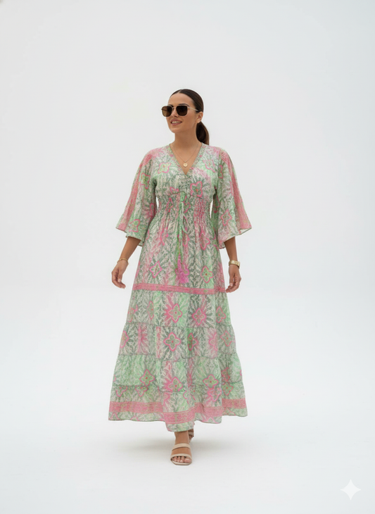 VESTIDO BOHEMIO "MAR DE CORALES"