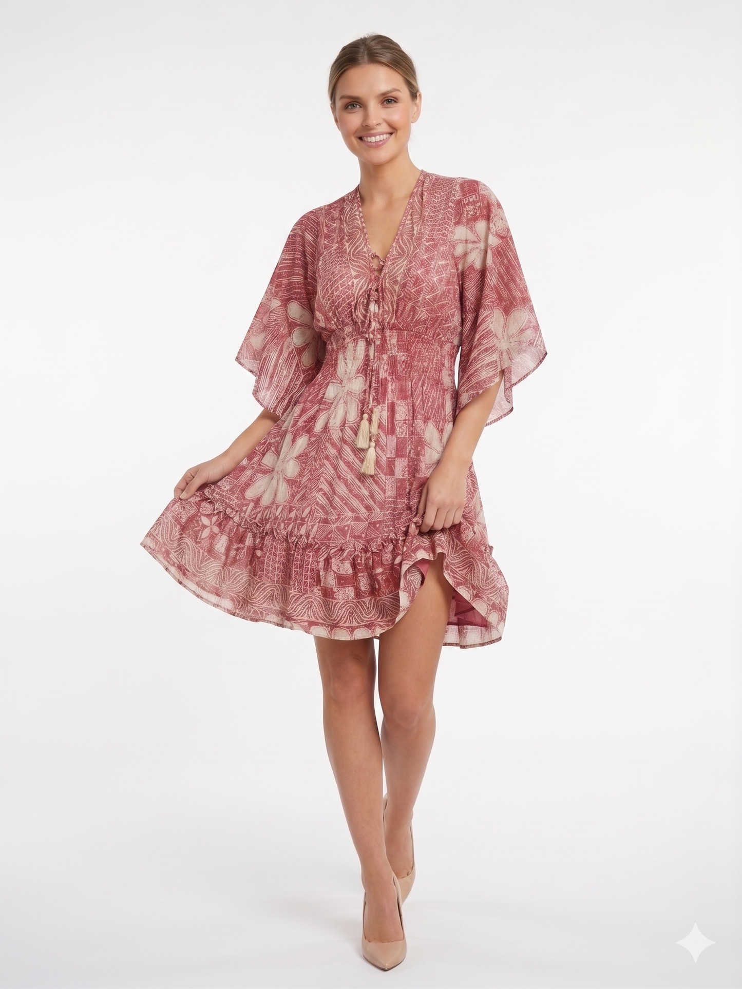 VESTIDO LARGO BOHO "BRUNA DORADA"