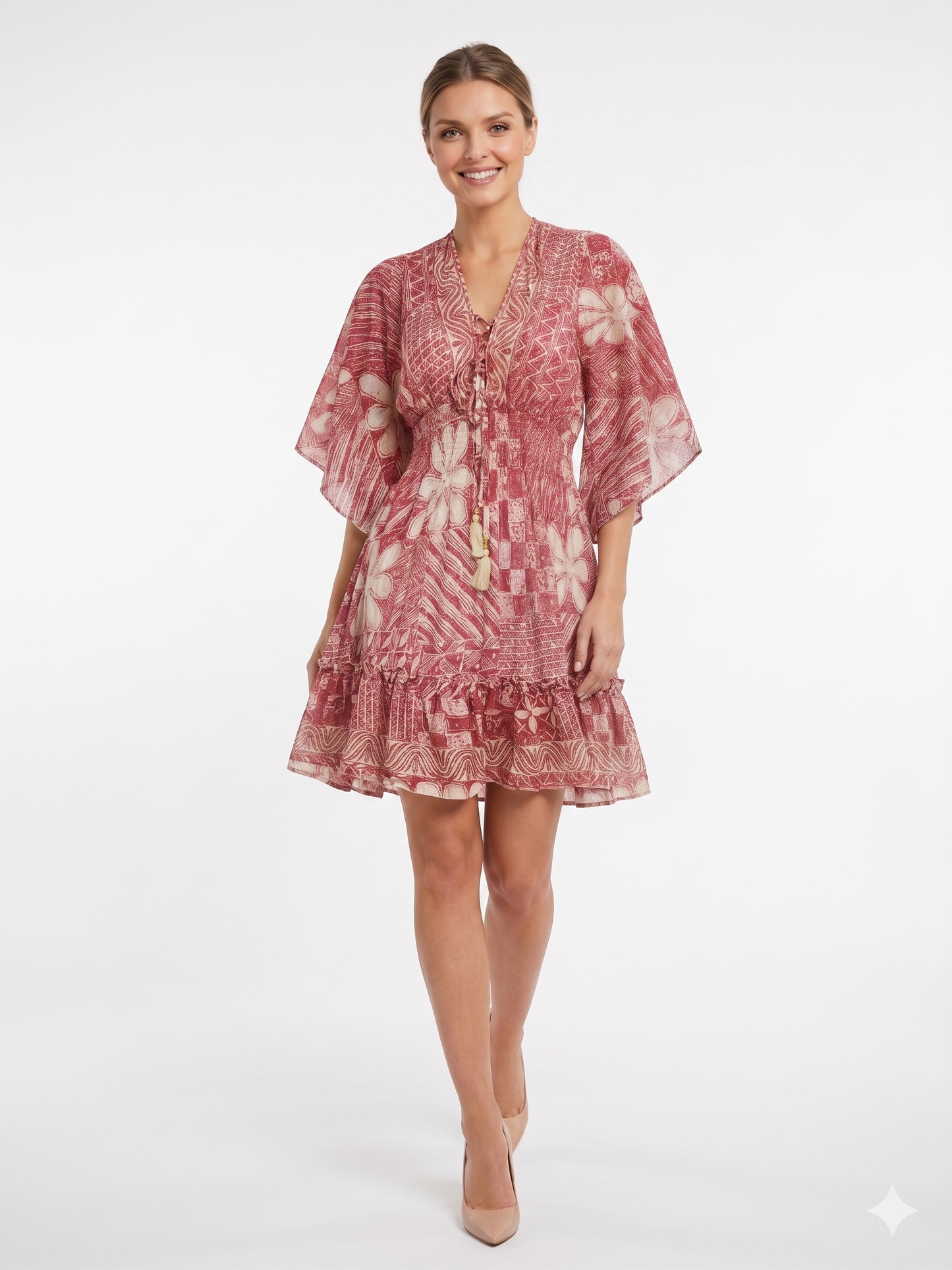 VESTIDO LARGO BOHO "BRUNA DORADA"