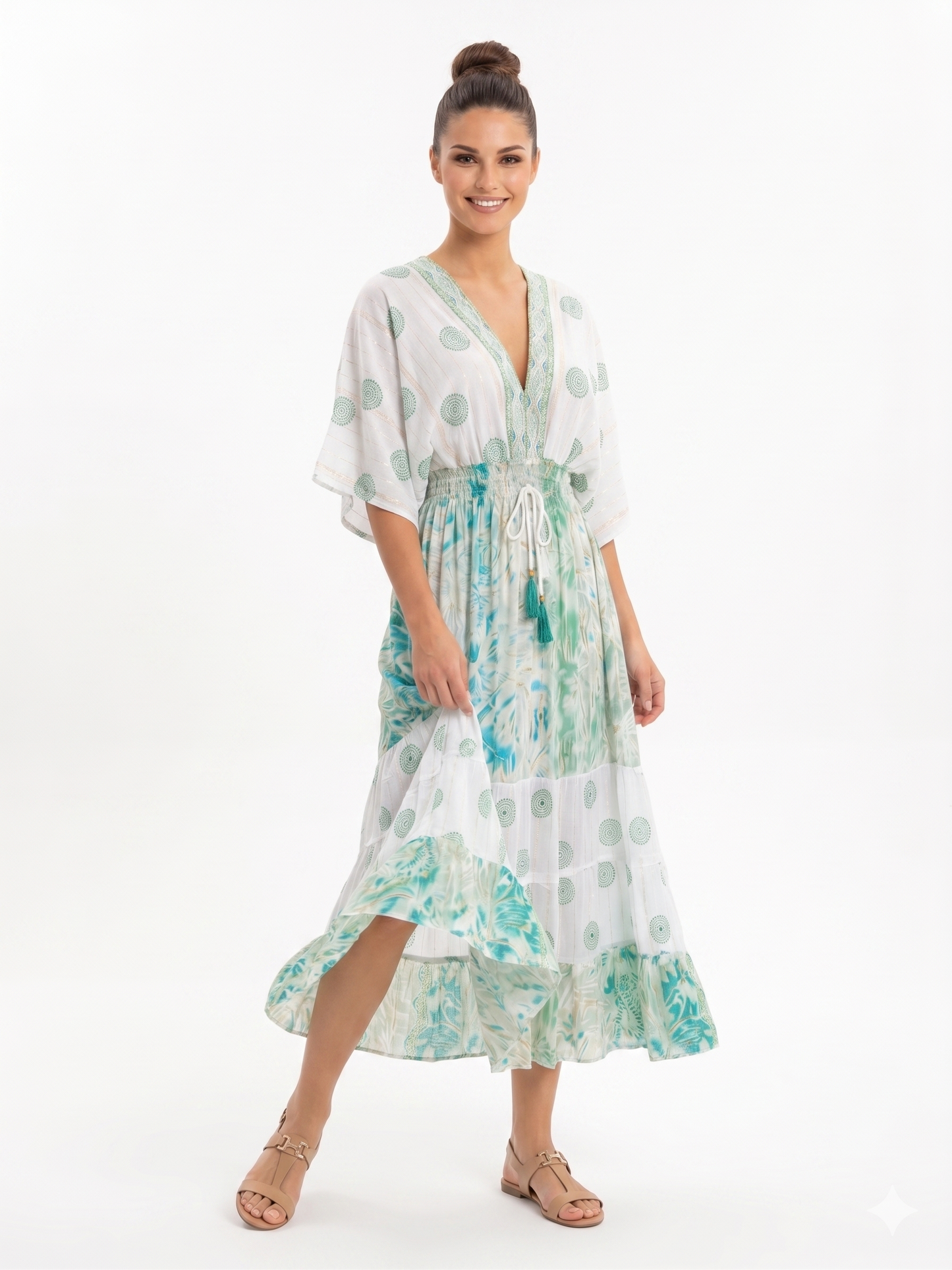 VESTIDO BOHEMIO "TARDE DORADA"