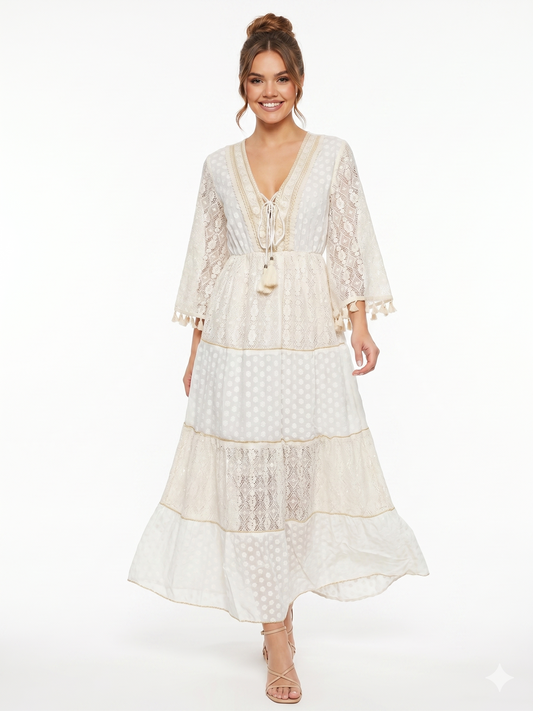 VESTIDO BOHEMIO "LUZ DE PALMA"