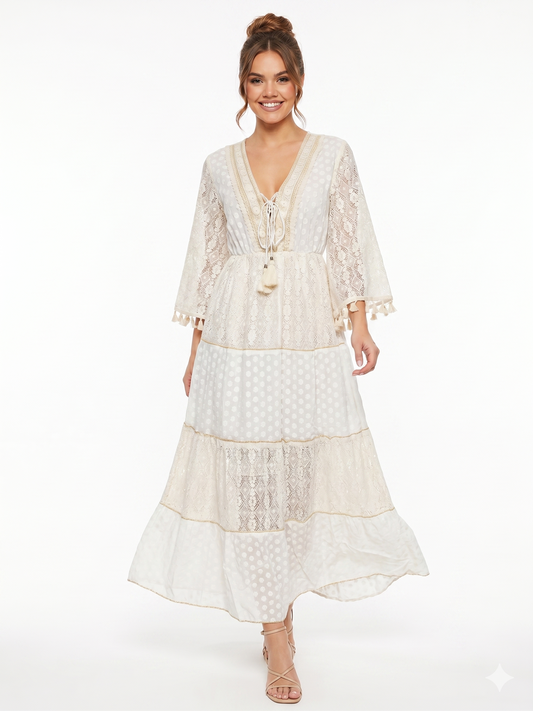 VESTIDO BOHEMIO "SOMBRA DE PALMERA"