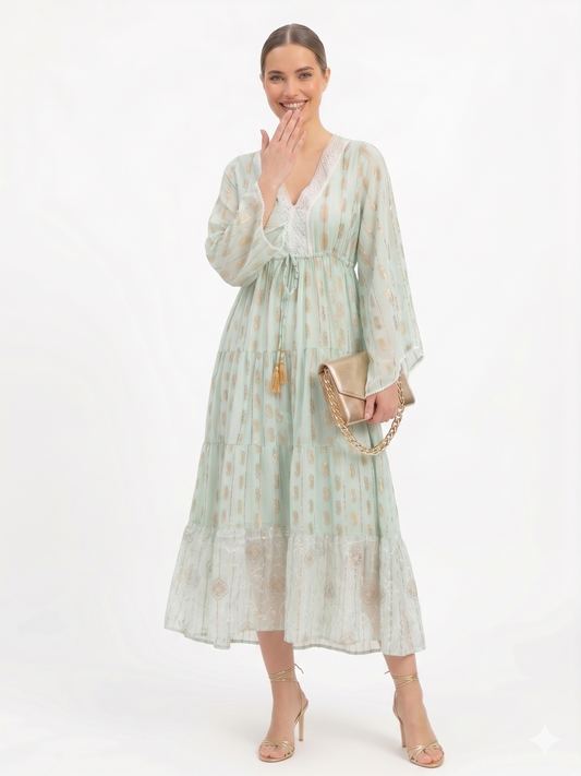 VESTIDO LARGO BOHEMIO "JARDIN DE VERANO"