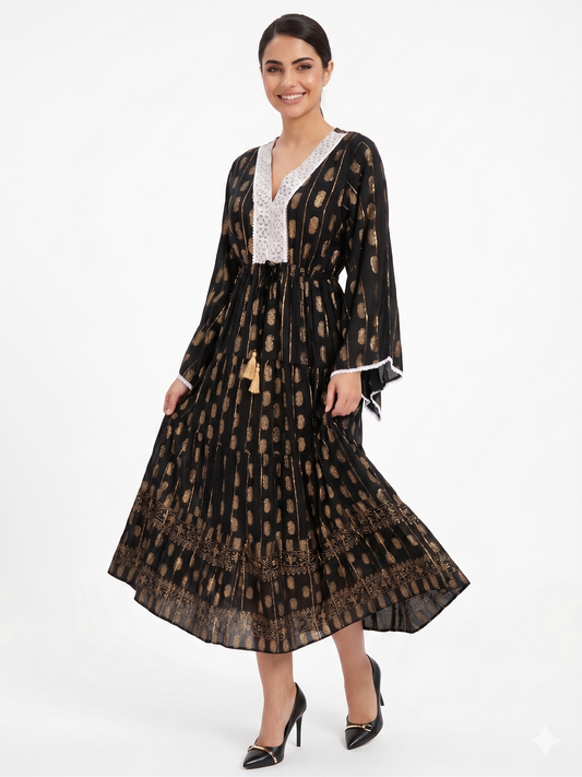 VESTIDO BOHEMIO "LUZ DE ARENA"