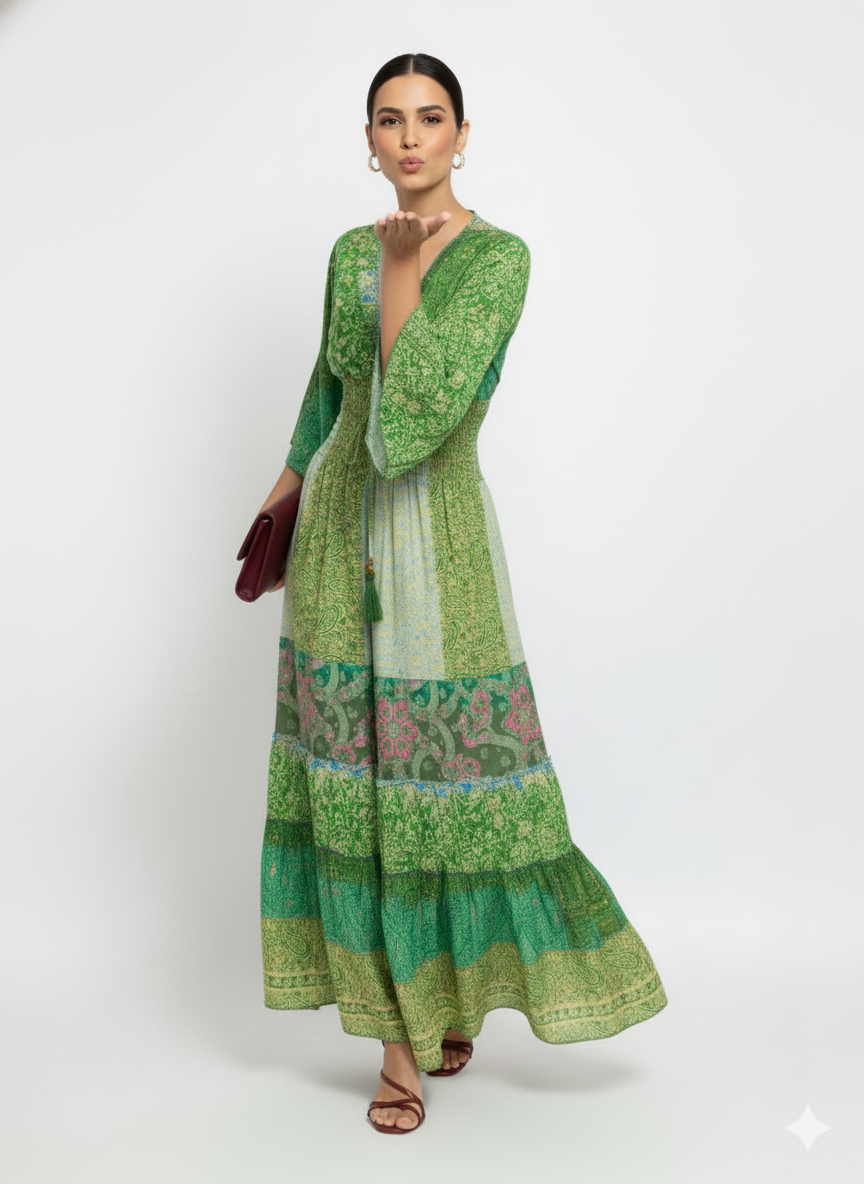 VESTIDO BOHEMIO " VIBRAS DE MAÑANA"