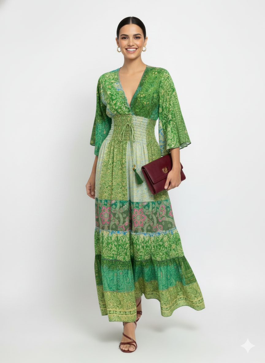 VESTIDO BOHEMIO " VIBRAS DE MAÑANA"