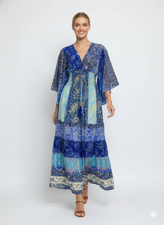 VESTIDO BOHEMIO "AMANECER TROPICAL"