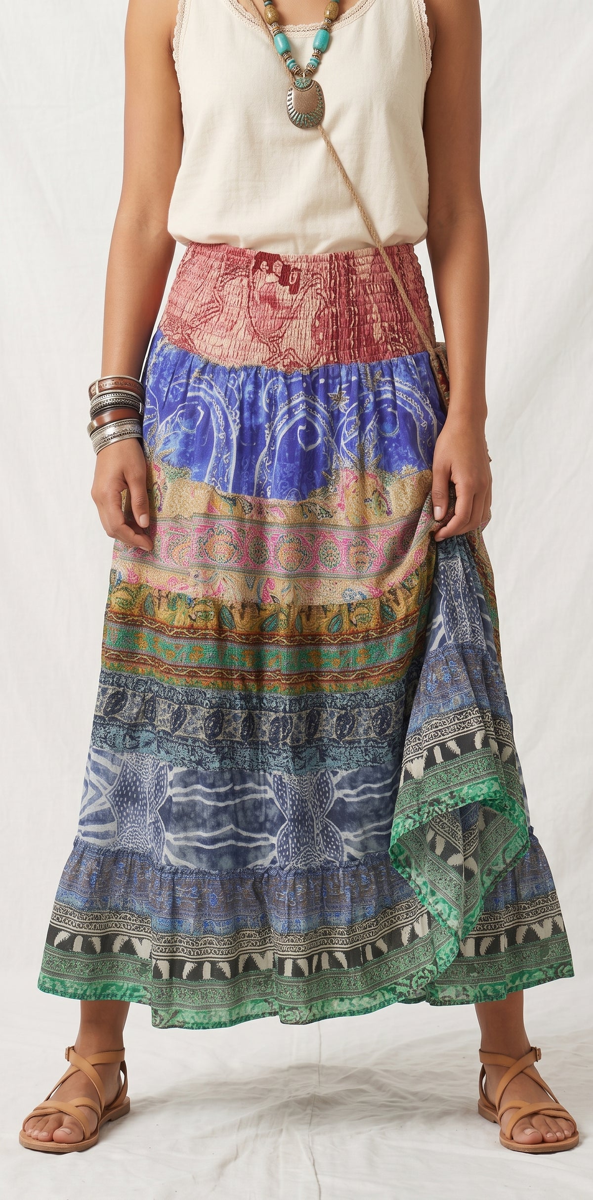 FALDA MAXI BOHEMIA "COLORS"