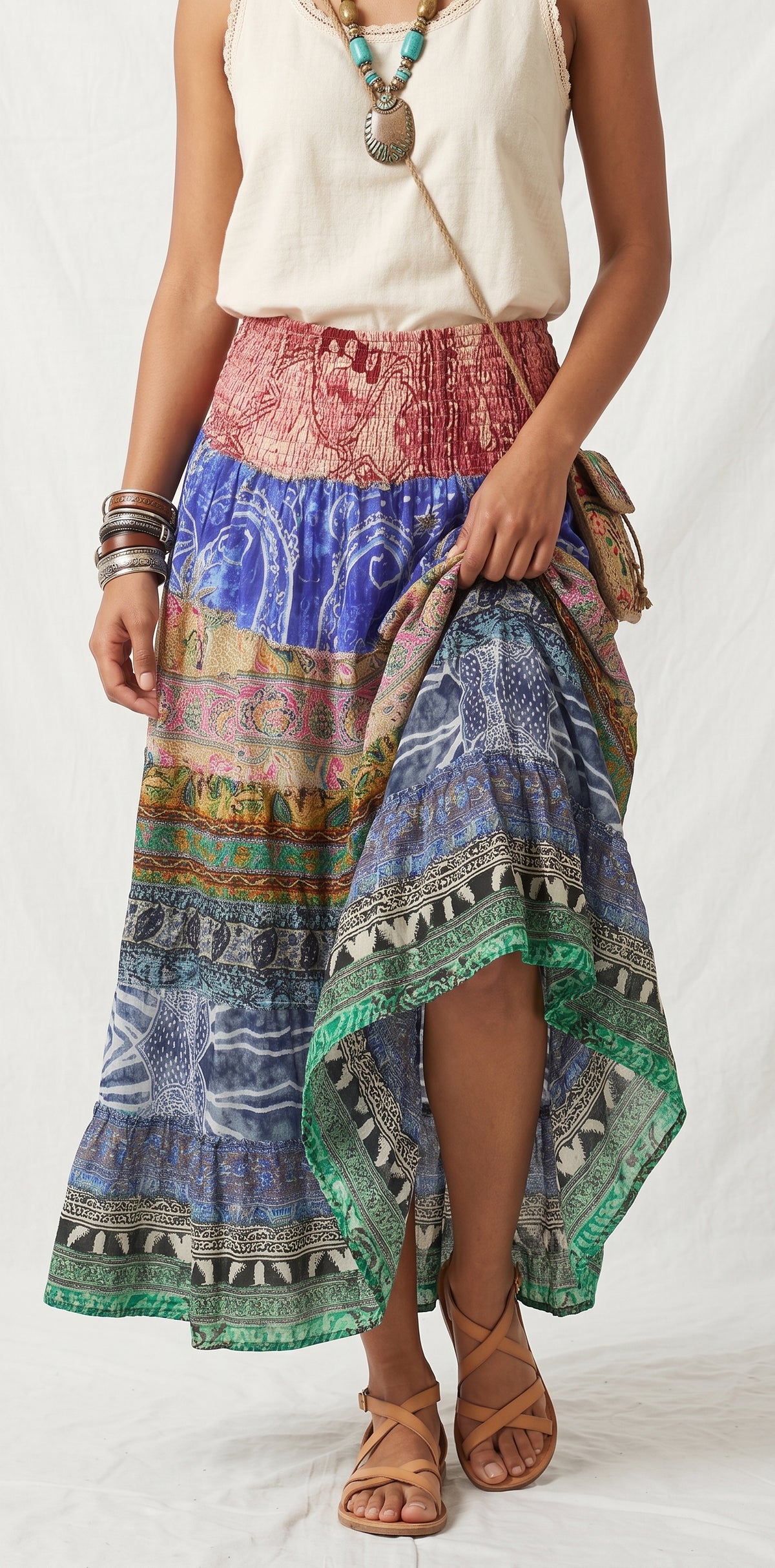 FALDA MAXI BOHEMIA "COLORS"