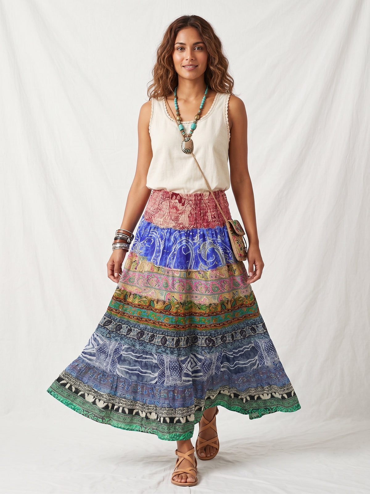 FALDA MAXI BOHEMIA "COLORS"