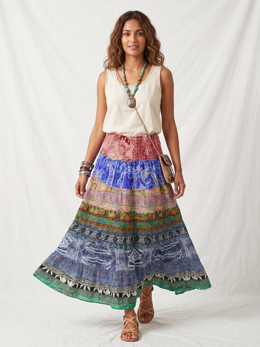 FALDA MAXI BOHEMIA "COLORS"