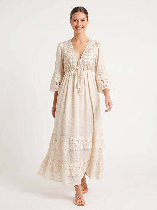 VESTIDO BOHEMIO "CIELO TROPICAL"